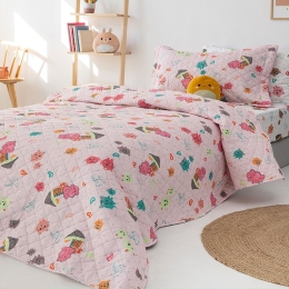 Κουβερλί Παιδικό MCR358 Pink-Multi Palamaiki Ημίδιπλο 160x220cm Microfiber-Polyester