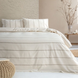 Σεντόνια INA102 (Σετ 3τμχ) Ecru-Beige Palamaiki Υπέρδιπλο 235x260 Βαμβάκι-Lyocell