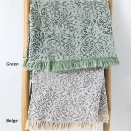 Ριχτάρι Ignes Beige Palamaiki Τριθέσιο 180x300cm Βαμβάκι-Πολυέστερ