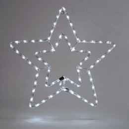 Φωτοσωλήνας Αστέρι Διπλό Led 600-20210 55x56cm 8000-12000K IP44 Clear