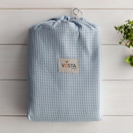 Κουβέρτα 1065 Πικέ Blue Vesta Home Μονό 170x250cm 100% Βαμβάκι