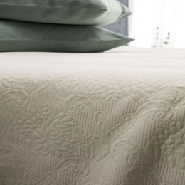 Κουβέρτα 1068 Πικέ Ecru Vesta Home Διπλό 230x250cm 100% Βαμβάκι