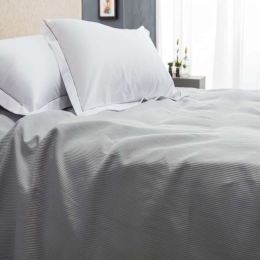 Κουβέρτα 1061 Πικέ Grey Vesta Home Υπέρδιπλο 260x250cm 100% Βαμβάκι