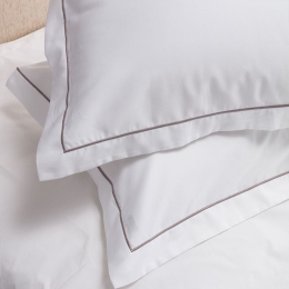 Μαξιλαροθήκες Σετ 2τμχ Iro-SP White-Grey Vesta Home 55X75 55x75cm 100% Βαμβάκι