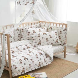 Πάπλωμα Βρεφικό Pinocchio White-Beige Vesta Home 110x150cm 100% Βαμβάκι