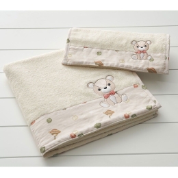 Πετσέτες Βρεφικές Berry (Σετ 2τμχ) Beige-Pink Vesta Home Σετ Πετσέτες 70x130cm 100% Βαμβάκι