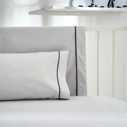 Σεντόνια Βρεφικά Mono-505 (Σετ 3τμχ) Light Grey Vesta Home Κούνιας 120x160cm 100% Βαμβάκι