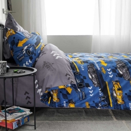 Σεντόνια Παιδικά Race (Σετ 3τμχ) Blue Vesta Home Μονό 170x260cm 100% Βαμβάκι
