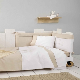 Κουβερλί Κούνιας - Sleepy Teddy Nima 100x140cm 100% Βαμβάκι