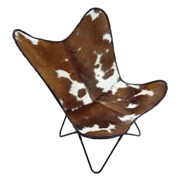 Πολυθρόνα Butterfly 01-1903 70x70x90cm Brown-White