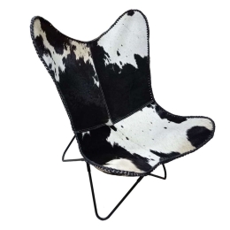 Πολυθρόνα Butterfly 01-1904 70x70x90cm Black-White