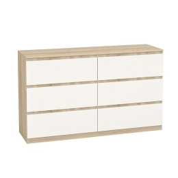 Συρταριέρα Sono 09-1059 153x46x91cm Sonoma-White Μελαμίνη