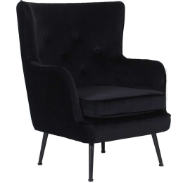 Πολυθρόνα - Μπερζέρα Serpatina 01-2084 75x79x93cm Black