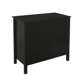 Συρταριέρα Country 09-1099 80x40x77cm Black Mdf