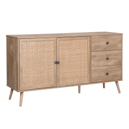 Μπουφές Ammos 05-0469 Με 3 Συρτάρια 150x39x79cm Natural Μοριοσανίδα, Μελαμίνη