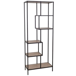 Βιβλιοθήκη Plegma 28-0182 69x33x180,5cm Sonoma-Black
