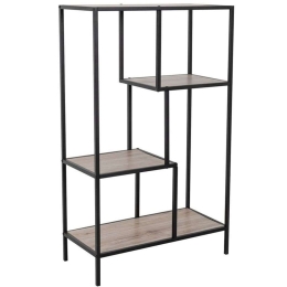 Βιβλιοθήκη Plegma 28-0183 69x33x113,5cm Sonoma-Black