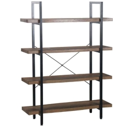 Βιβλιοθήκη Brick-Urban 24-0604 105x32x140cm Walnut-Black