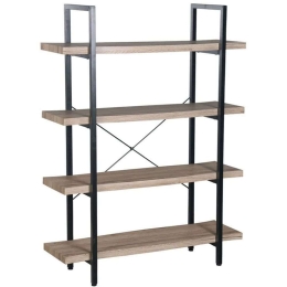 Βιβλιοθήκη Brick-Urban 24-0605 105x32x140cm Natural-Black