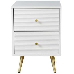 Κομοδίνο Zizel 09-1471 40x35x59cm White-Gold