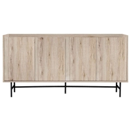 Μπουφές Urban 05-0610 161x39,5x80cm Sonoma-Black Μοριοσανίδα, Μέταλλο