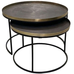 Ζιγκόν Totale (Σετ 2Τμχ) 04-0877 Φ76x43,5/61x39cm Antique Brass-Black