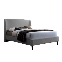 Κρεβάτι Teddy 09-1747 Για Στρώμα 160x200cm 221x171,5x111cm Light Grey Υπέρδιπλo Ύφασμα