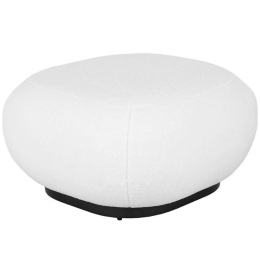 Σκαμπό Μπουκλέ Bo 16-0645 70x70x37cm White-Black