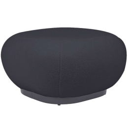 Σκαμπό Μπουκλέ Bo 16-0646 70x70x37cm Black
