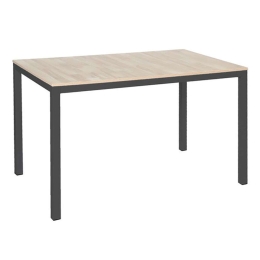Τραπέζι Studio 02-0565 120x70x75cm Sonoma-Black Μοριοσανίδα, Μέταλλο