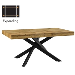 Τραπέζι Επεκτεινόμενο Kimono 02-0584 160x90x75cm Natural Μελαμίνη,Μέταλλο