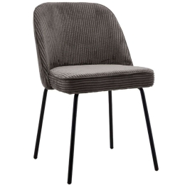 Καρέκλα Votsalo 03-1044 50x60x82cm Grey-Black Μέταλλο,Ύφασμα