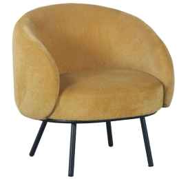 Πολυθρόνα Malu 01-3232 74x68x74cm Yellow-Black