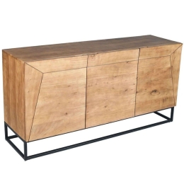 Μπουφές Mingle 05-0716 160x45x78cm Walnut Μέταλλο,Ξύλο