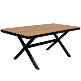 Τραπέζι Dock 22-0162 180x90x75cm Natural-Black