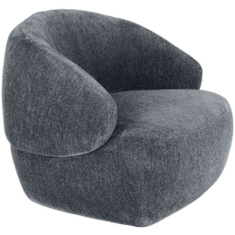 Πολυθρόνα Περιστρεφόμενη Μπουκλέ Boomerang 01-3357 86x80x72cm Blue