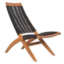 Καρέκλα Cavo 22-0170 57x86,5x89cm Natural-Black