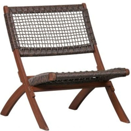 Καρέκλα Πτυσσόμενη Mesh 22-0179 78x60x72,5cm Brown-Walnut Πολυαιθυλένιο,Ξύλο