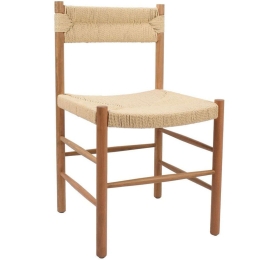 Καρέκλα Cabo 03-1124 47x49x80cm Natural Ξύλο,Σχοινί