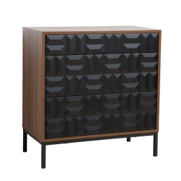 Συρταριέρα Zuma 09-2006 75.5x40x79 Walnut-Black