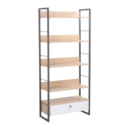 Βιβλιοθήκη Trilogy 28-0308 70x30x159 Natural-Black