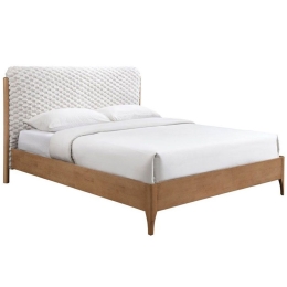 Κρεβάτι Lordy (Για Στρώμα 160X196Cm) 09-2033 207.5x177x103.5cm Cream-Walnut Διπλό