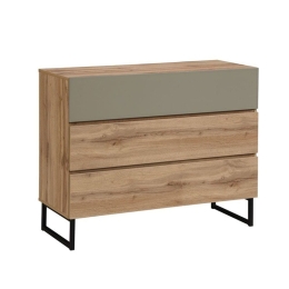 Συρταριέρα Verde 09-2044 Με 3 Συρτάρια 100x41.5x81 Natural-Mint