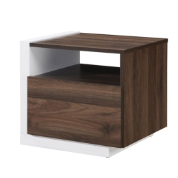 Κομοδίνο Doble 09-2047 46x40x43 Walnut-White