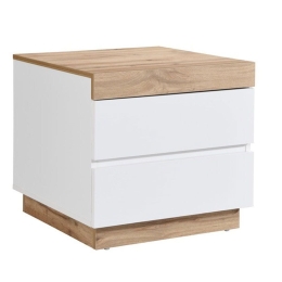 Κομοδίνο Casa 09-2049 Με 2 Συρτάρια 09-2049 50x50x50 White-Natural