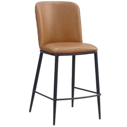 Σκαμπό Bar Couture 26-0051 45.5x53.58x99 Camel-Black