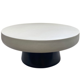 Τραπέζι Coffee Mykonos 04-1098 90x90x39 Black-White