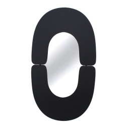 Καθρέπτης Τοίχου Arches 11-0625 54x1.5x95 Black Mat Μέταλλο
