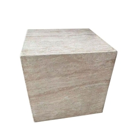 Τραπεζάκι Σαλονιού Βοηθητικό Lithos Square 04-1222 55.5x55.5x57 Beige
