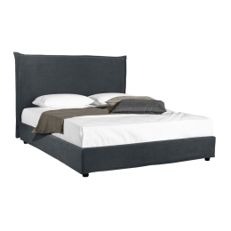 Κρεβάτι City 09-2125 205x160x110 (Για Στρώμα 160x200cm) Dark Grey Διπλό
